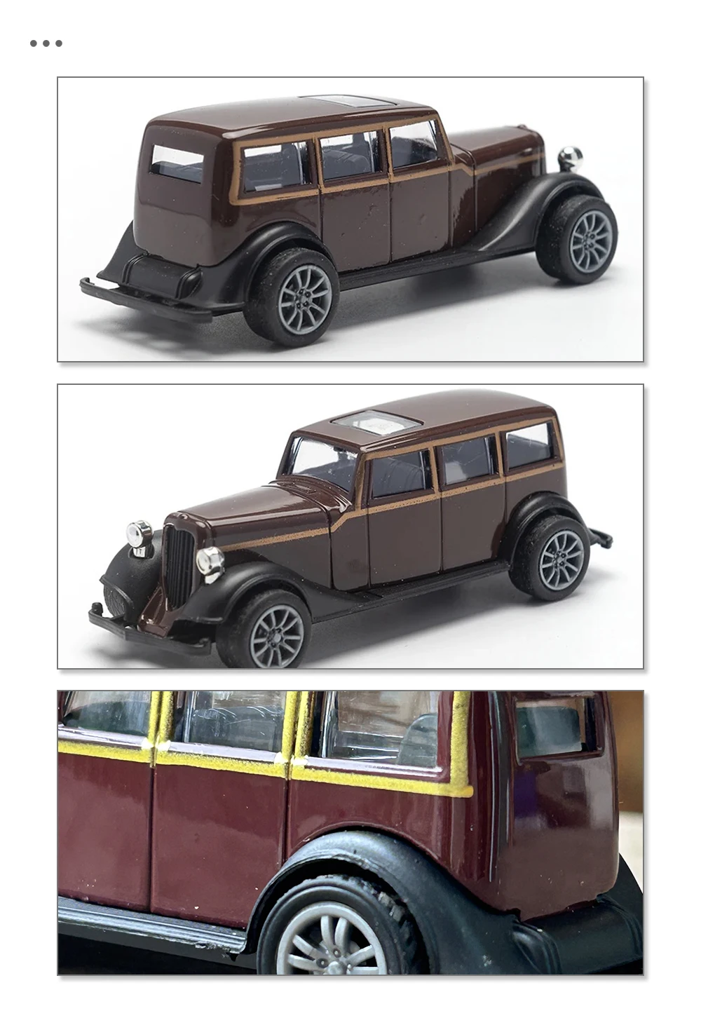1:43 Legierung Vintage Diecast Auto Modellauto Classic Cadillacs V8 Zurückziehen Auto Modell Miniatur Fahrzeug Replik Geschenk für Kinder Erwachsene – Detail 5