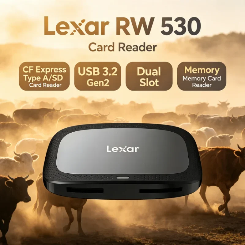 Lexar CFexpress Type A / SD Memory Card Reader CFA Max 900MB/s RW530 SD Card Reader Dual Slot USB 3.2 Gen2