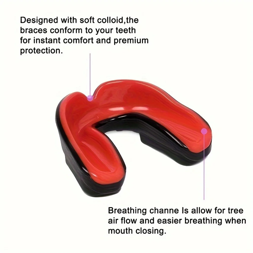 Adult Sports Mouthguard Muay Thai Boxing Teeth Protection Mma Fighting Mouth Guard Children Rugby Fight Training Braces 1PC