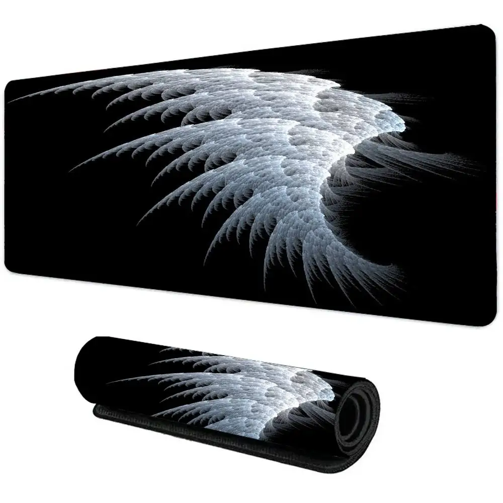 

Abstract angel wings mouse pad desk mats rubber anti-slip square desktop mat PC keyboard Long gaming pads office accessorys XXL
