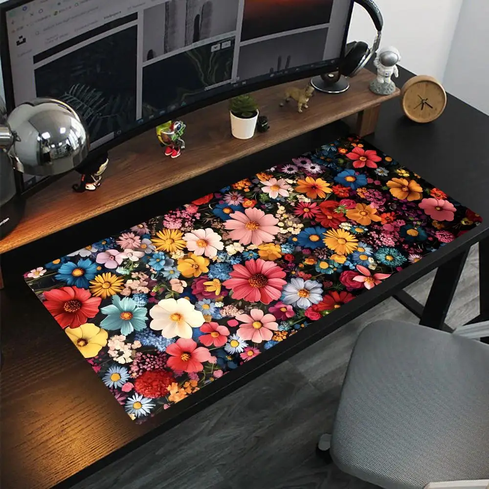 

Blooming flowersHigh-density anti-fouling fabric non-slip oversized gaming mouse pad