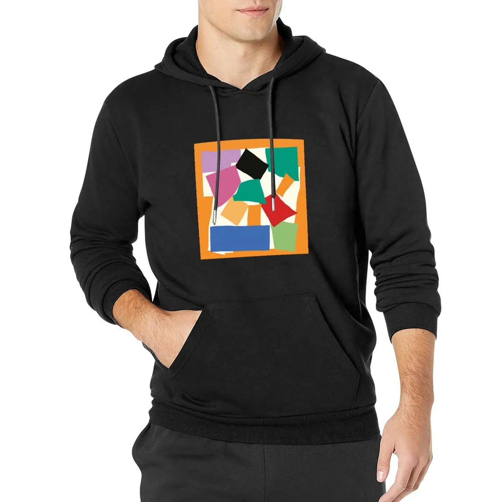 Colorful Collage Matisse Inspired Pullover Hoodie anime clothes hoodie oversize