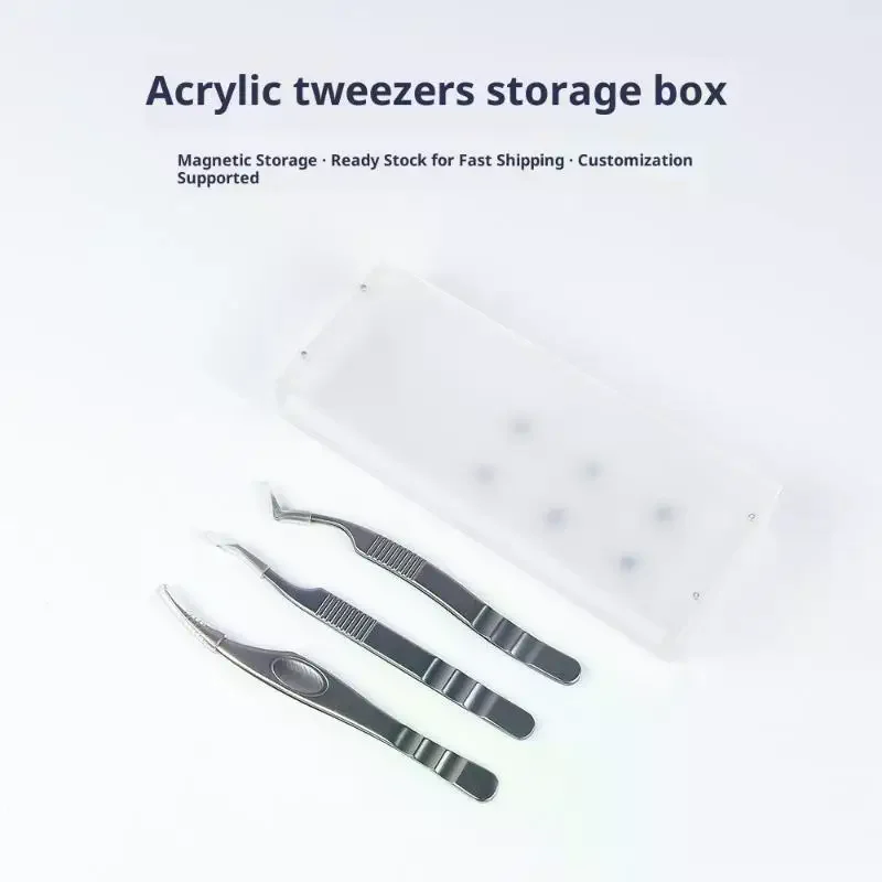 Caja de almacenamiento de pestañas, placa magnética para extensión de pestañas, organizador de maquillaje de pestañas postizas multifuncional, soporte para pestañas de paleta acrílica