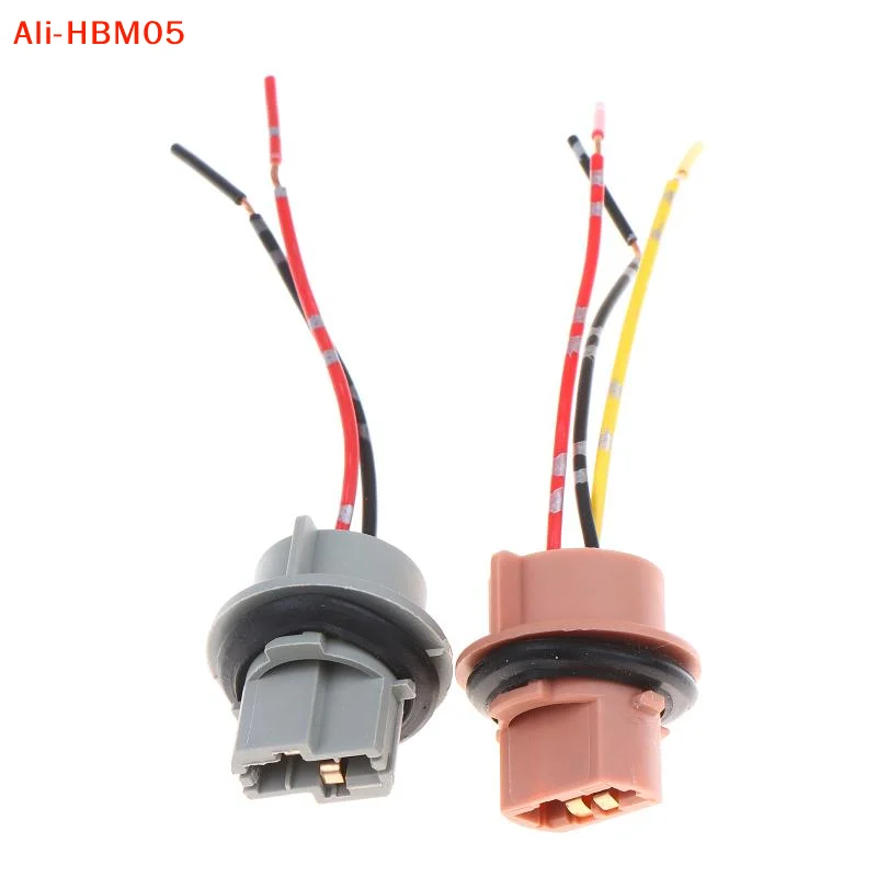 (HB05)2Pcs T20 7443 W21/5W 7440 W21W Socket Adapter Female Plug For Car Brake Light Reverse Lamp Turn Signal Headlight Light