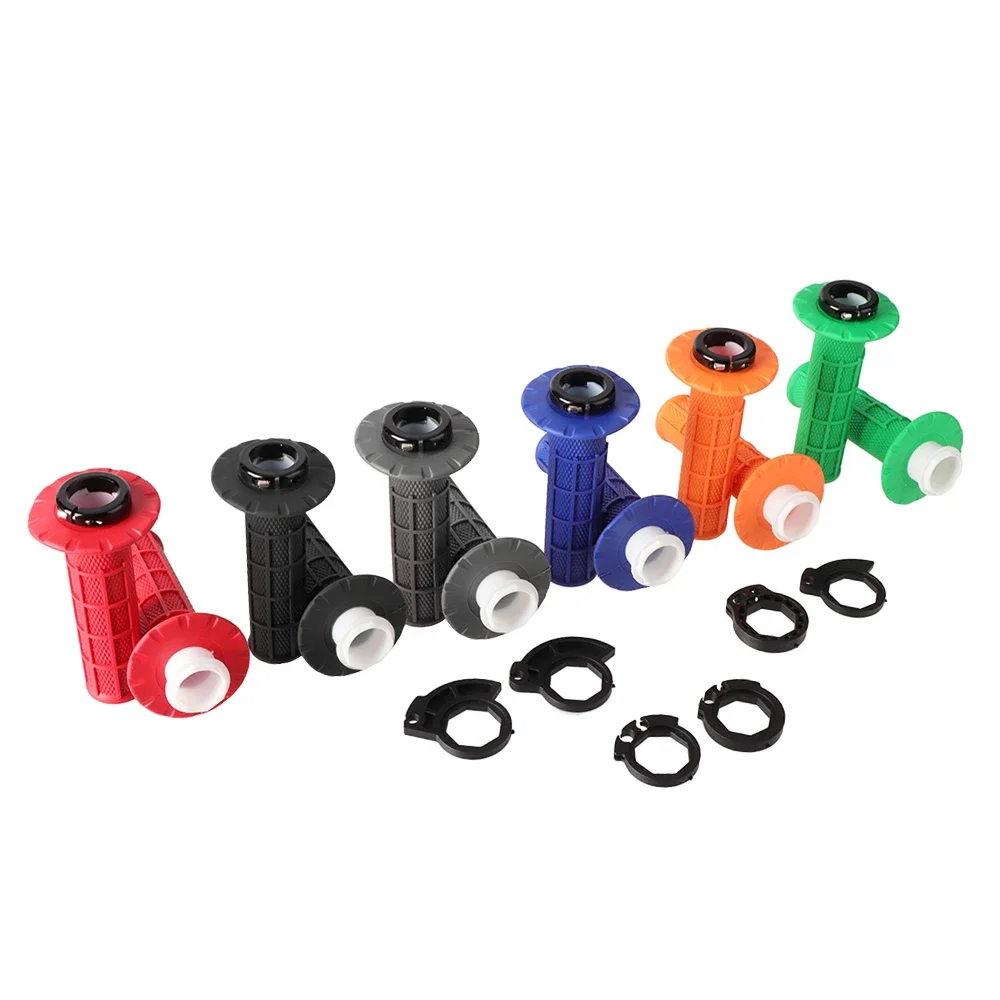 Motocross Grip 7/8 Inch 22mm with Snap-In Cam Lock Anti-Slip Grip Universal Suitable for KTM Honda Yamaha Kawasaki Suzuki