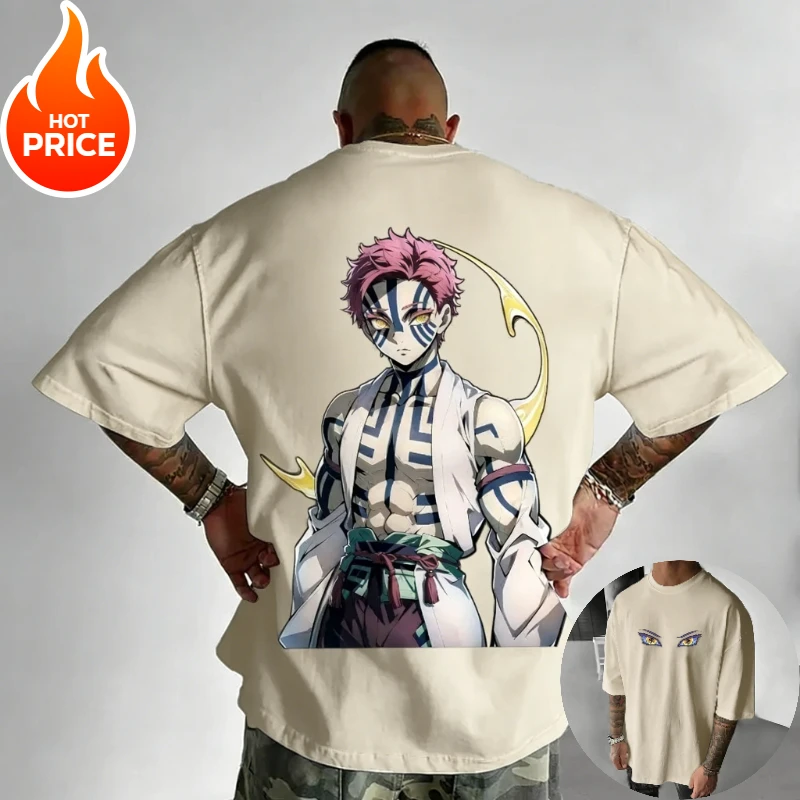 

Anime Demon Slayer Akaza Top 2026 Y2k Harajuku Men New Summer Oversized T-Shirt Loose Women Streetwear Casual Short Sleeve Tee