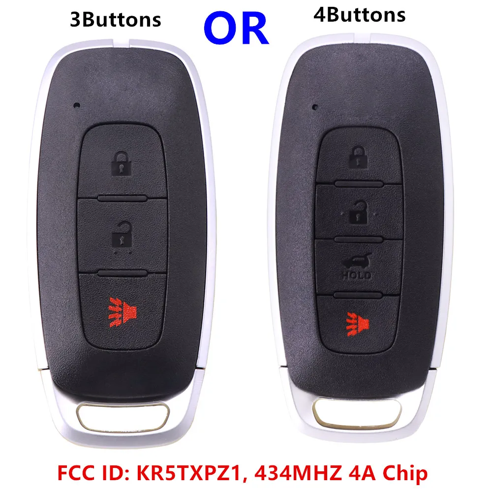 KEYECU Replacement Smart Remote Key FOB 433MHZ 4A Chip for 2022 2023 NISSAN ROGUE KICKS PATHFINDER ARIYA FCC ID: KR5TXPZ1