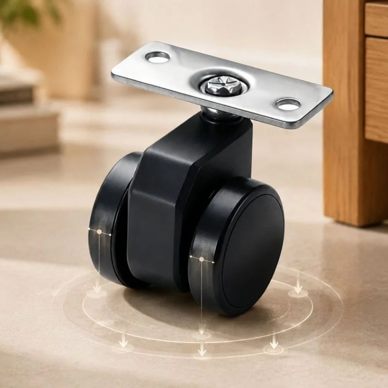 4PCS Rotating Casters, Furniture Wheels, Cabinet Wheels, Suitable for Table/study Chairs, Furniture Hardware Accessories