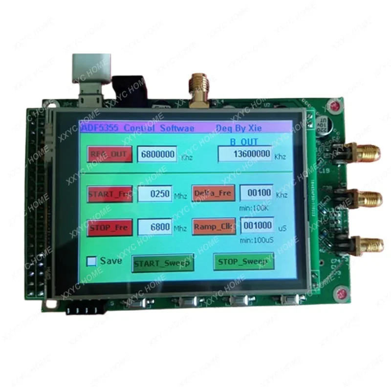 ADF5355 color touch screen module sweep frequency signal source VCO microwave frequency synthesizer PLL 2.8 inch