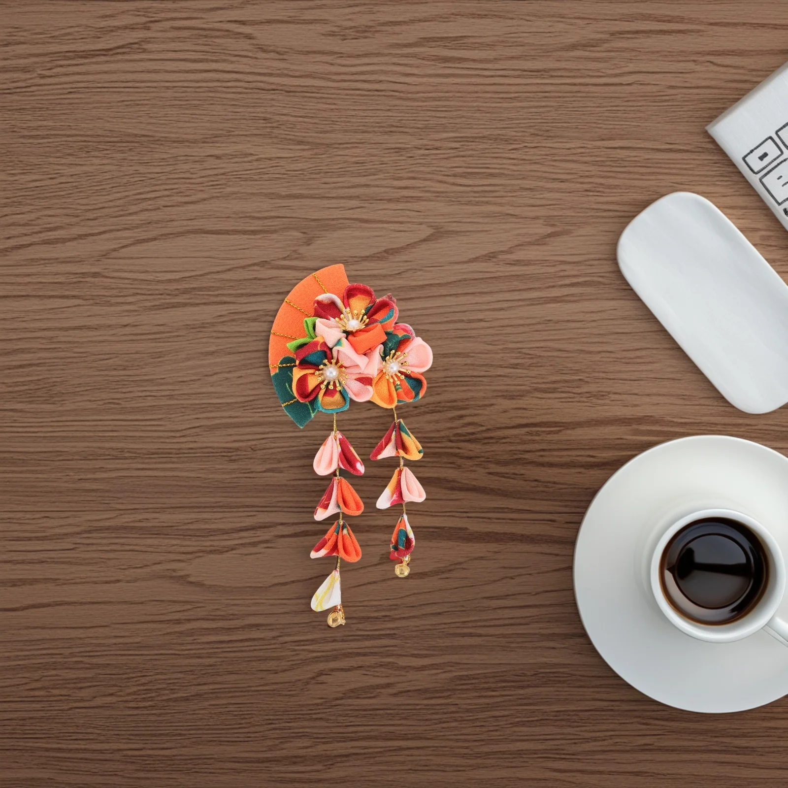 

H crafted Kimono Hair Accessories Tassel Flower Decor Traditional Japanese Women Bridal Geisha Headwear nament