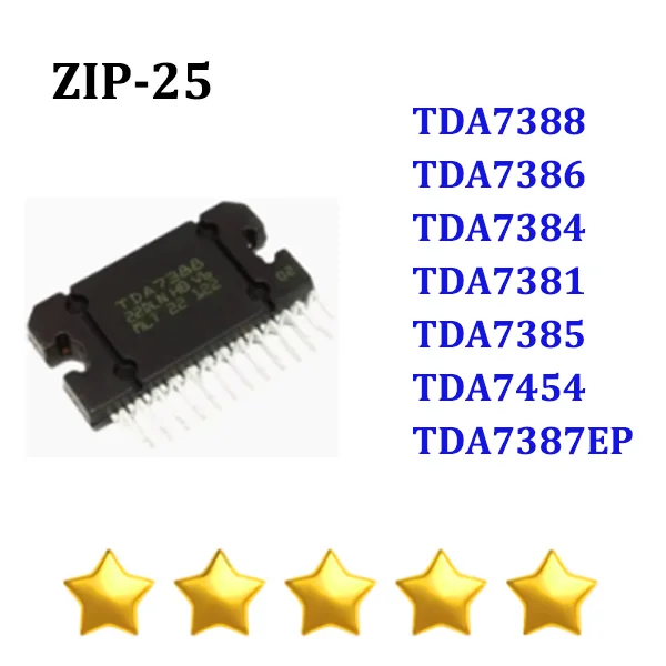 10PCS TDA7388 TDA7386 TDA7384 TDA7381 TDA7385 TDA7454 TDA7387EP  New audio power amplifier ZIP-25 Free Shipping