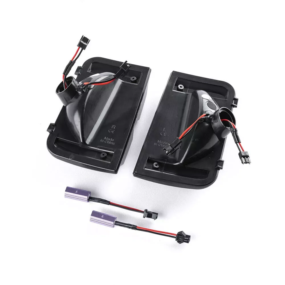 

2x Amber Sequential Blink Dynamic LED Side Mirror Marker Lights For Citroen Relay Peugeot Boxer Fiat Ducato Smoked Len Car Light