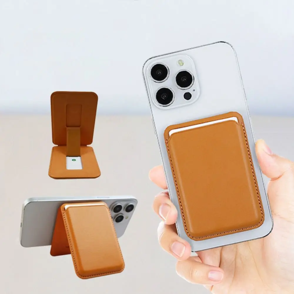 

Кошелек Magsafe, держатель для телефонной карты, складная сильная адсорбционная магнитная подставка, кожаная противоугонная подставка для iPhone 16, 15, 14, 13, 12, Pro Max