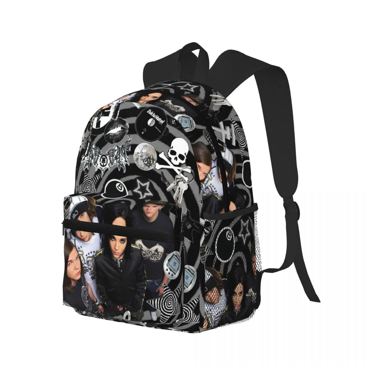 Tokio Hotel Emblem Student Backpack School Bag Hiking Travel Daypack for Boys Girls Bookbag Shoulder Bags