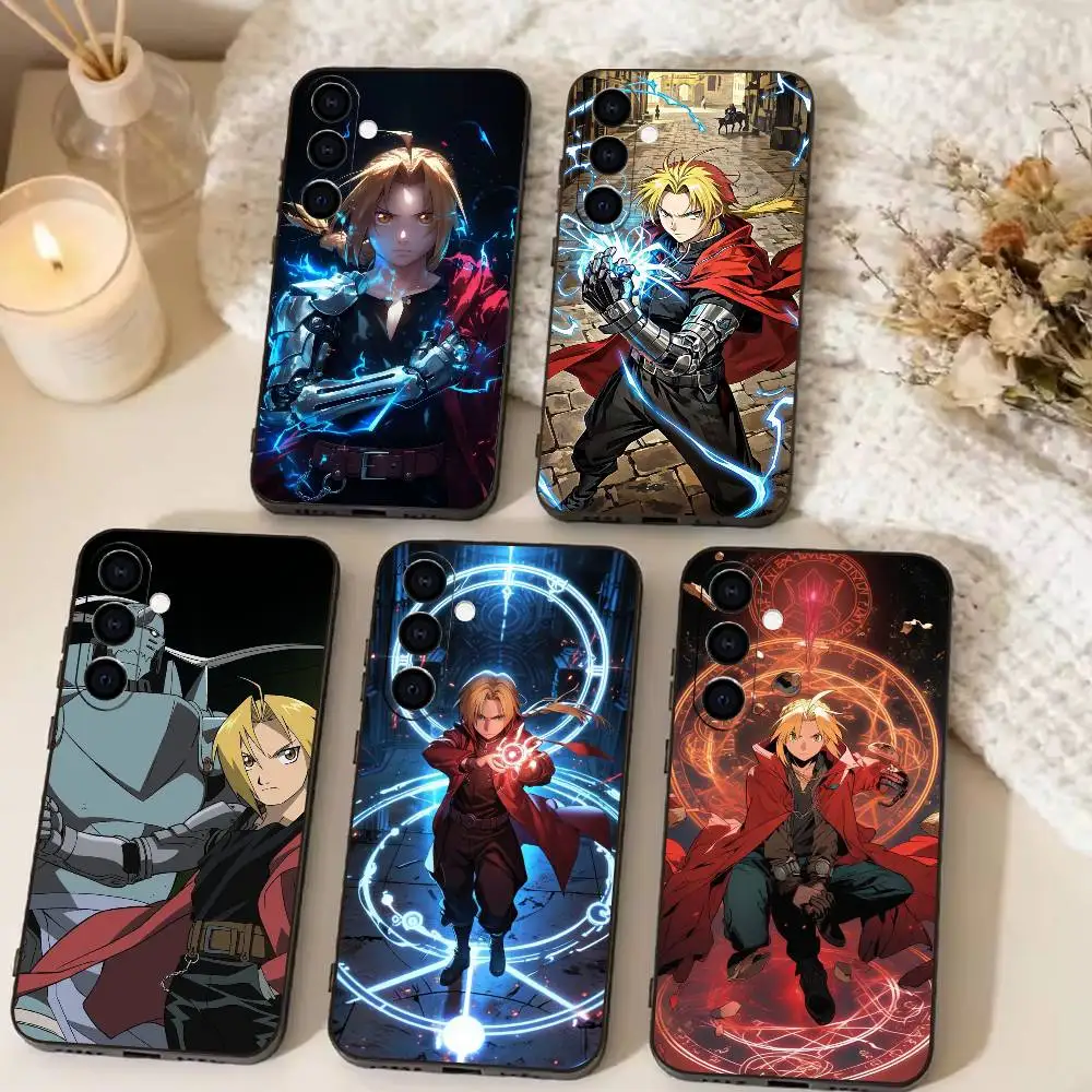 FA Brotherhood Edward Elric  Phone Case For Samsung Galaxy A73,A72,A71,A70,A53,A52,A51,Soft Silicone Black Cover