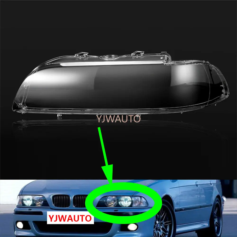 Headlight Lens For BMW 5 Series E39 2000~2003 Car Headlamp Cover Replacement Head Lights Glass Auto Shell 63128375301