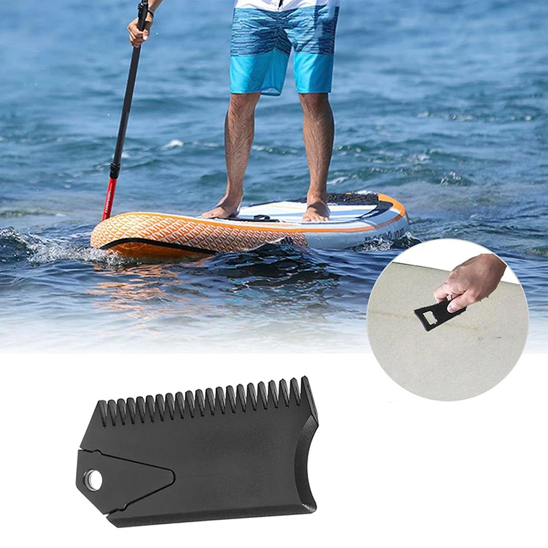 Pente para cera de prancha de surf com chave para quilhas, removedor de cera para prancha de surf, acessório para esportes aquáticos, skimboard e surf