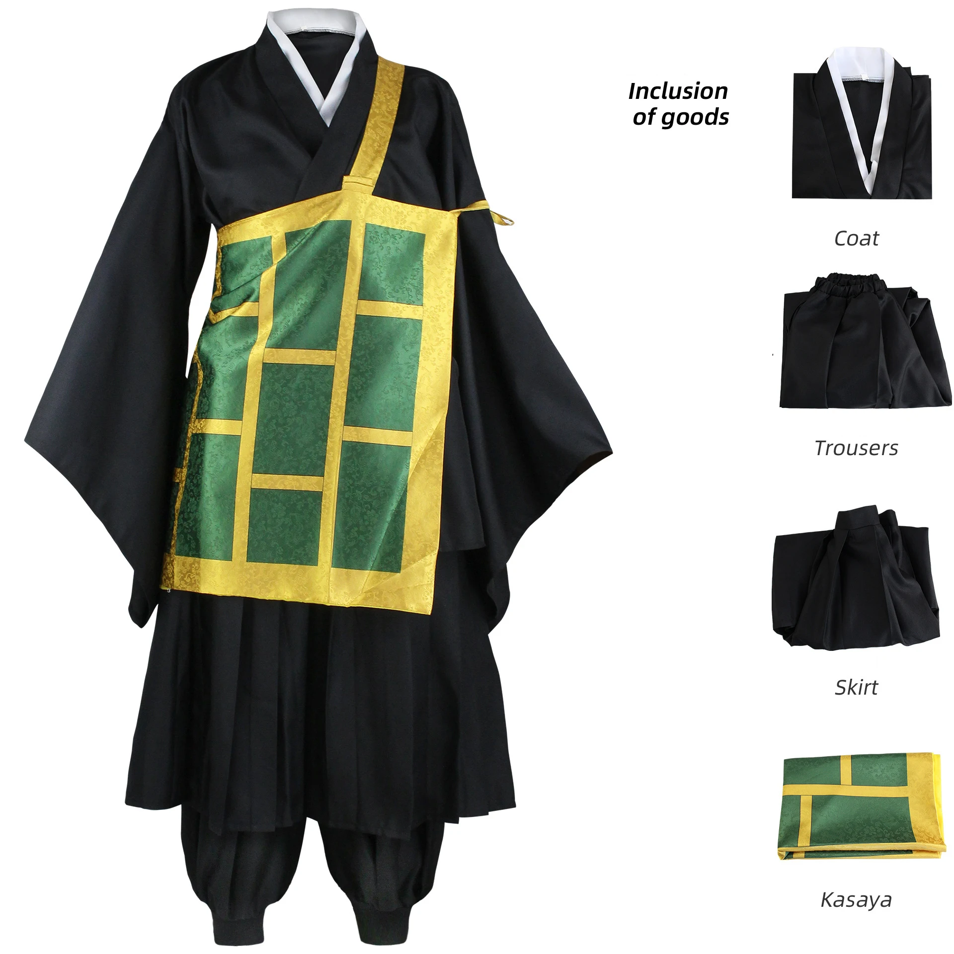 Disfraz de Anime Kaisen Geto Suguru para hombre y mujer, kimono negro y azul, uniforme escolar, ropa de Halloween