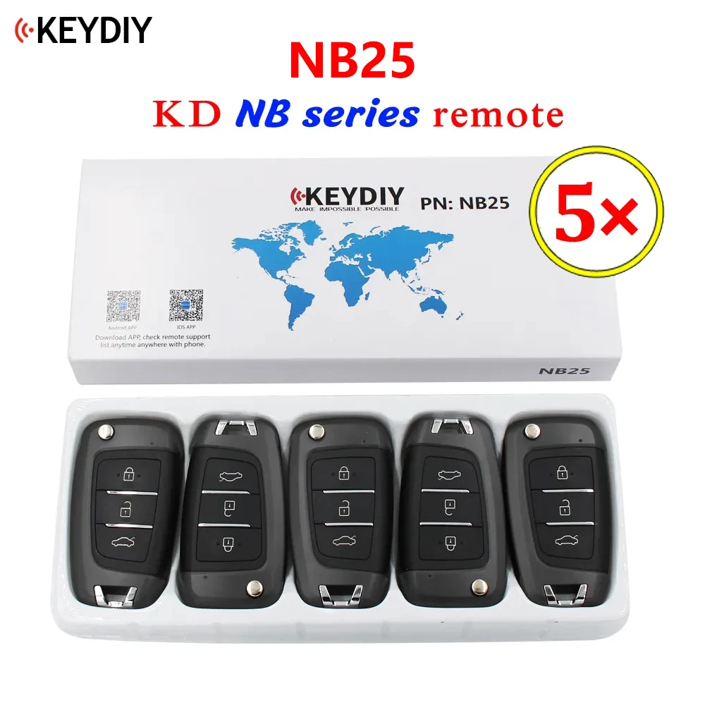 

5pcs/lot KD Remote NB25 Control Car Key Universal KEYDIY 3 Button NB Series for MINI KD900 URG200 Programmer For Hyundai