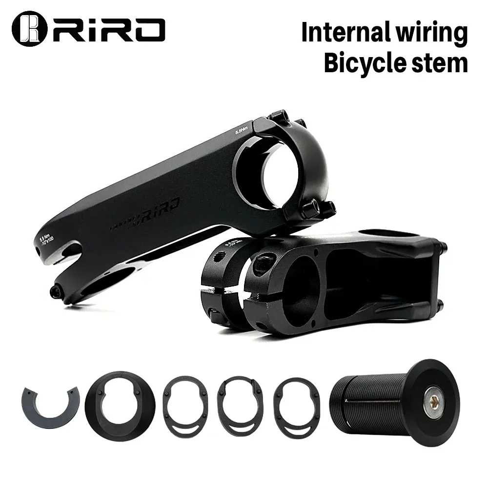

RIRO Bicycle Internal Cable Stem 80/90/100MM Ultralight Aluminum Aolly Forged/CNC Handle with Spacer Road Bike Handlebar Stem