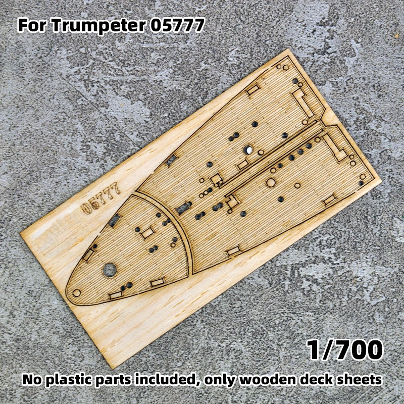 Modell-Upgrade-Teile: Lasergeschnittene Holzdeckplatte mit selbstklebender Ankerkette für TRUMPETER 05318 05777 Roma 1/700 1/350 – Detail 2