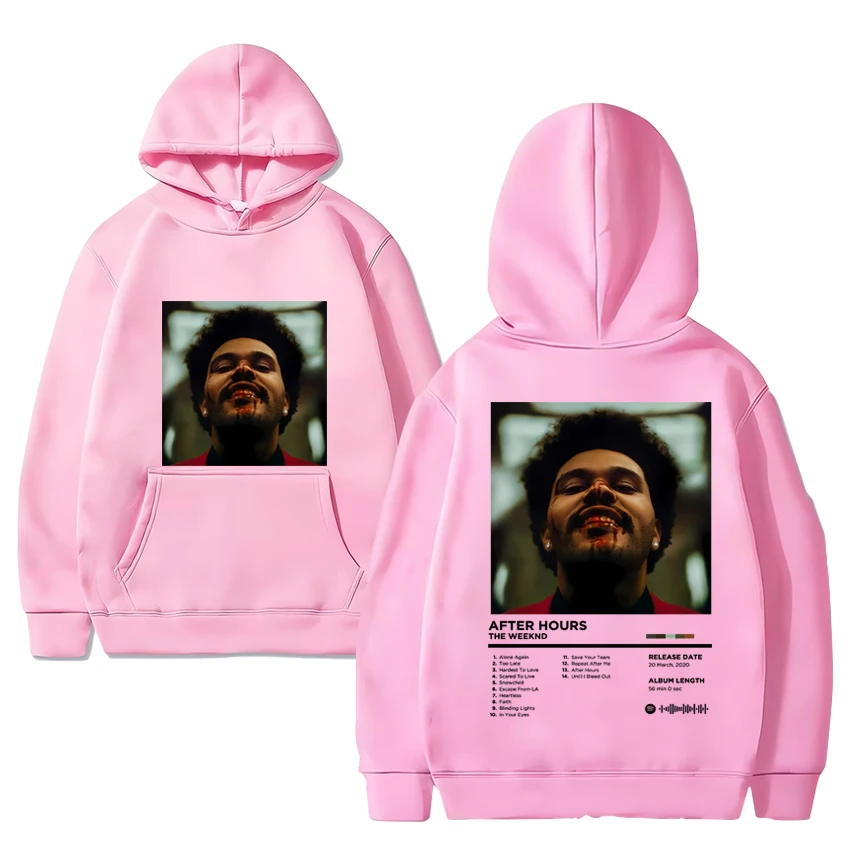 Vendita calda The Weeknd music Album Cover Graphics felpa con cappuccio uomo donna vintage hip hop streetwear felpa Unisex in pile a maniche lunghe