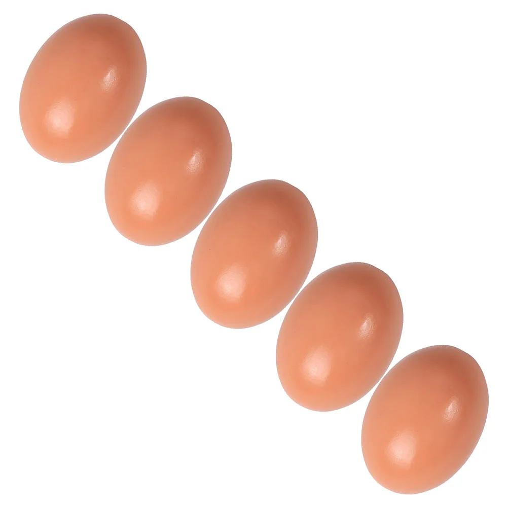 

5 Pcs Imitation Fake Eggs Artificial for Chicken Nests Wooden Chickens Easter DIY Crafts Decors Child