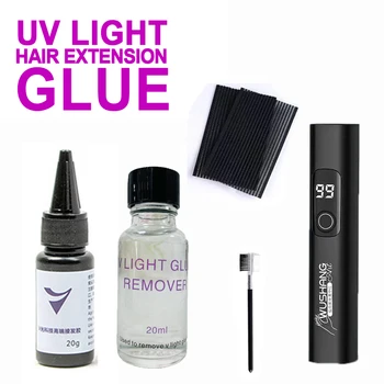 V-light ensemble d'extension de cheveux technologie perruque morceau de cheveux vrais cheveux outil de greffage rapide ruban ferme et sans trace outils d'extension de cheveux