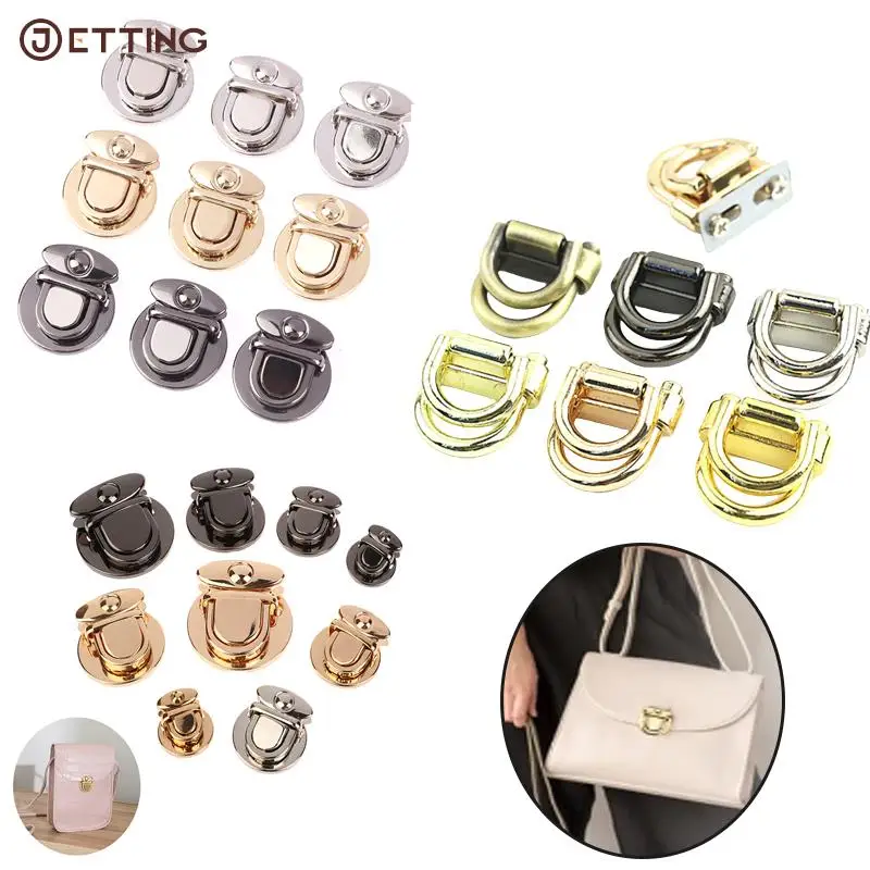 

1/2/3pc/set Women's Lock Clasp DIY Craft Hand Bag Clasp Catch Buckles Metal Snap Clasp Locks Wallet Fasteners Wallet Buckle Tote