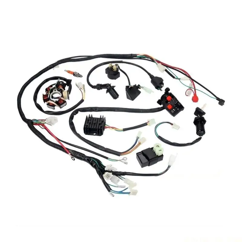J0MA Robust Wiring Harness CDI Combo for GY6 125CC 150CC ATV Applications Built from Metal Plastic for Enhanced Durability