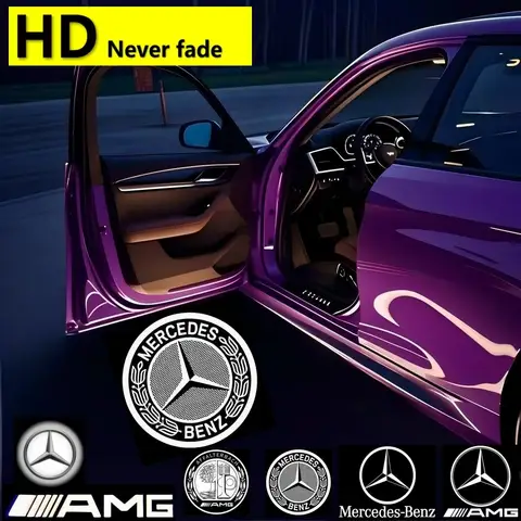 메르세데스 벤츠 E GLC GLA GLE C A GLB E GLB 클래스 W213 X253 X156 W166 X247 X166 W177 W205 W212 LED 자동차 도어 프로젝터 라이트 HD