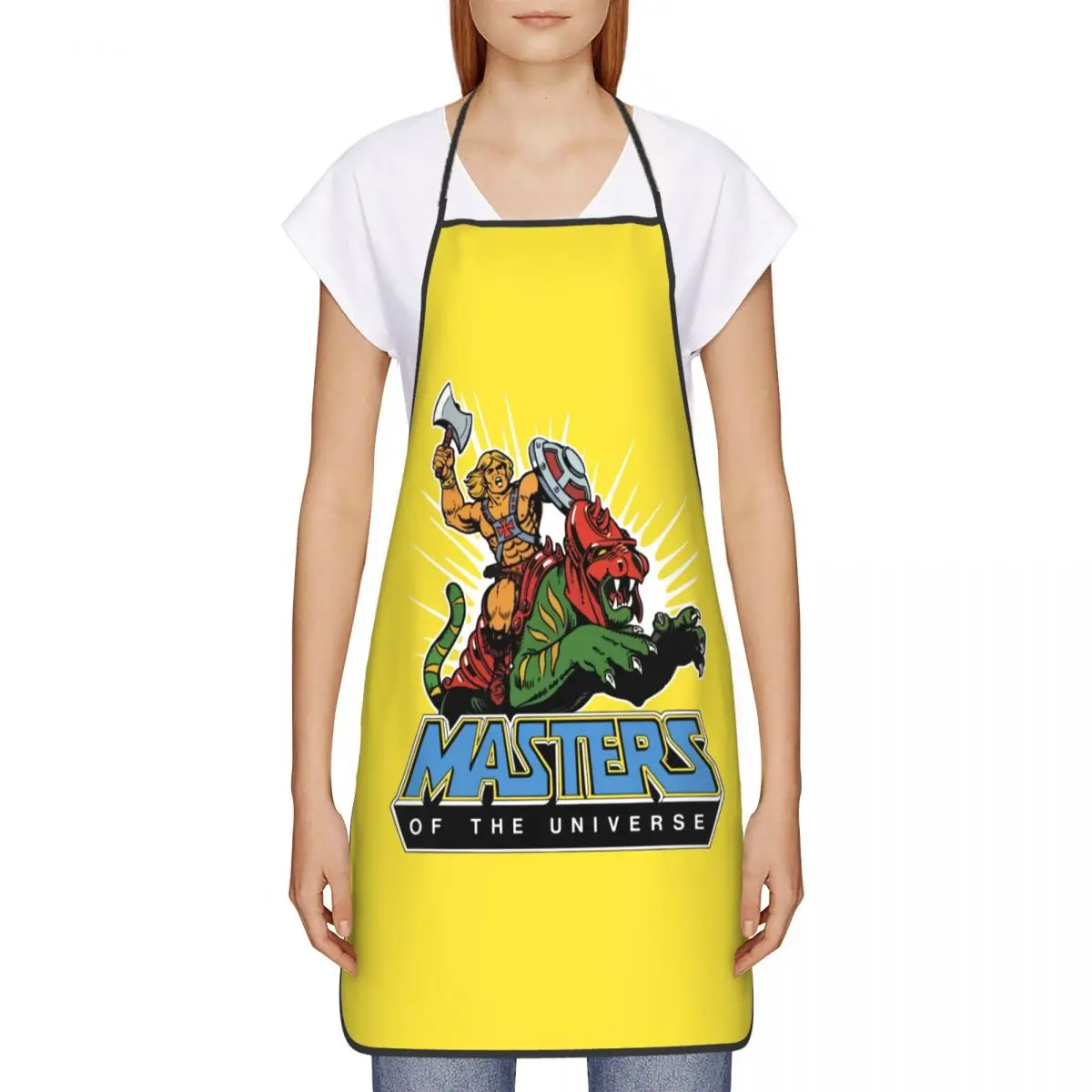 Unisex Masters Of The Universe He-Man Kitchen Chef Cooking Baking Apron Women Men Fantasy Movie Tablier Cuisine for Gardening