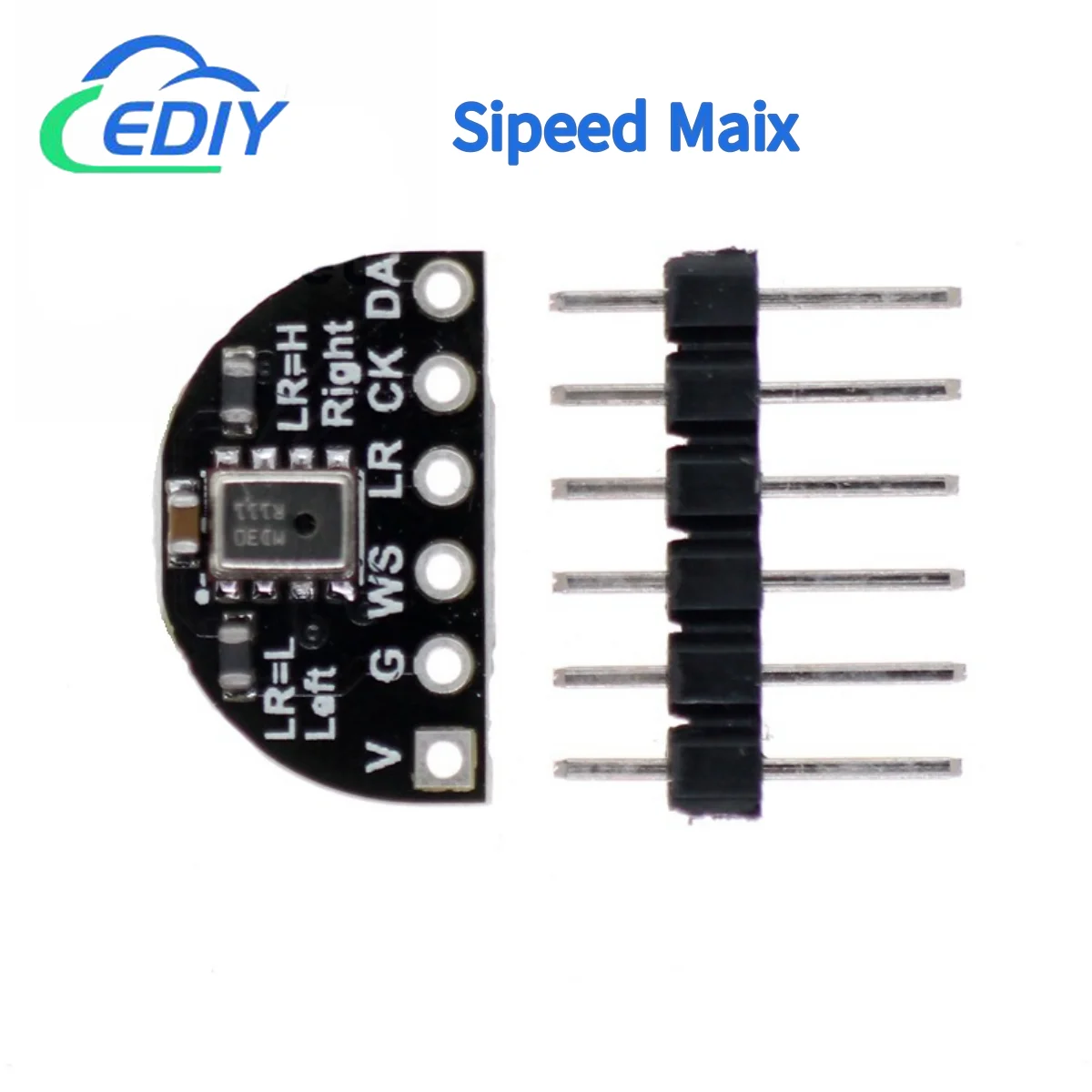 

Высокочувствительный интерфейс Sipeed Maix I2S, одиночный микрофонный модуль, низкий уровень шума, можно использовать с платой разработки