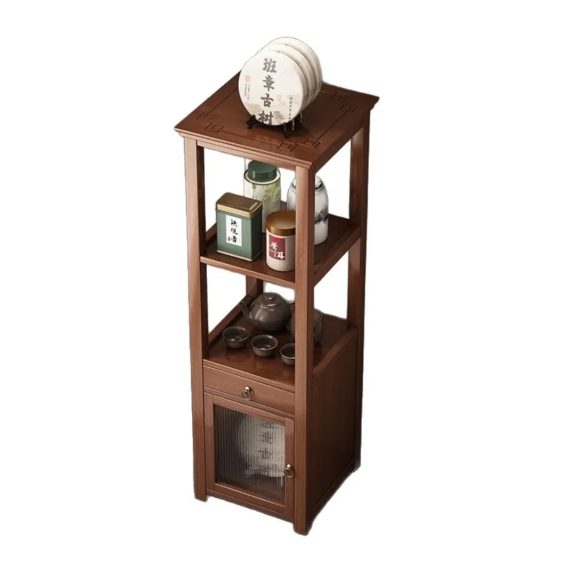 ティーラック、棚、多層収納ティーセットディスプレイキャビネット、新しい中国茶室、小さな装飾品、ボグラック、防塵。