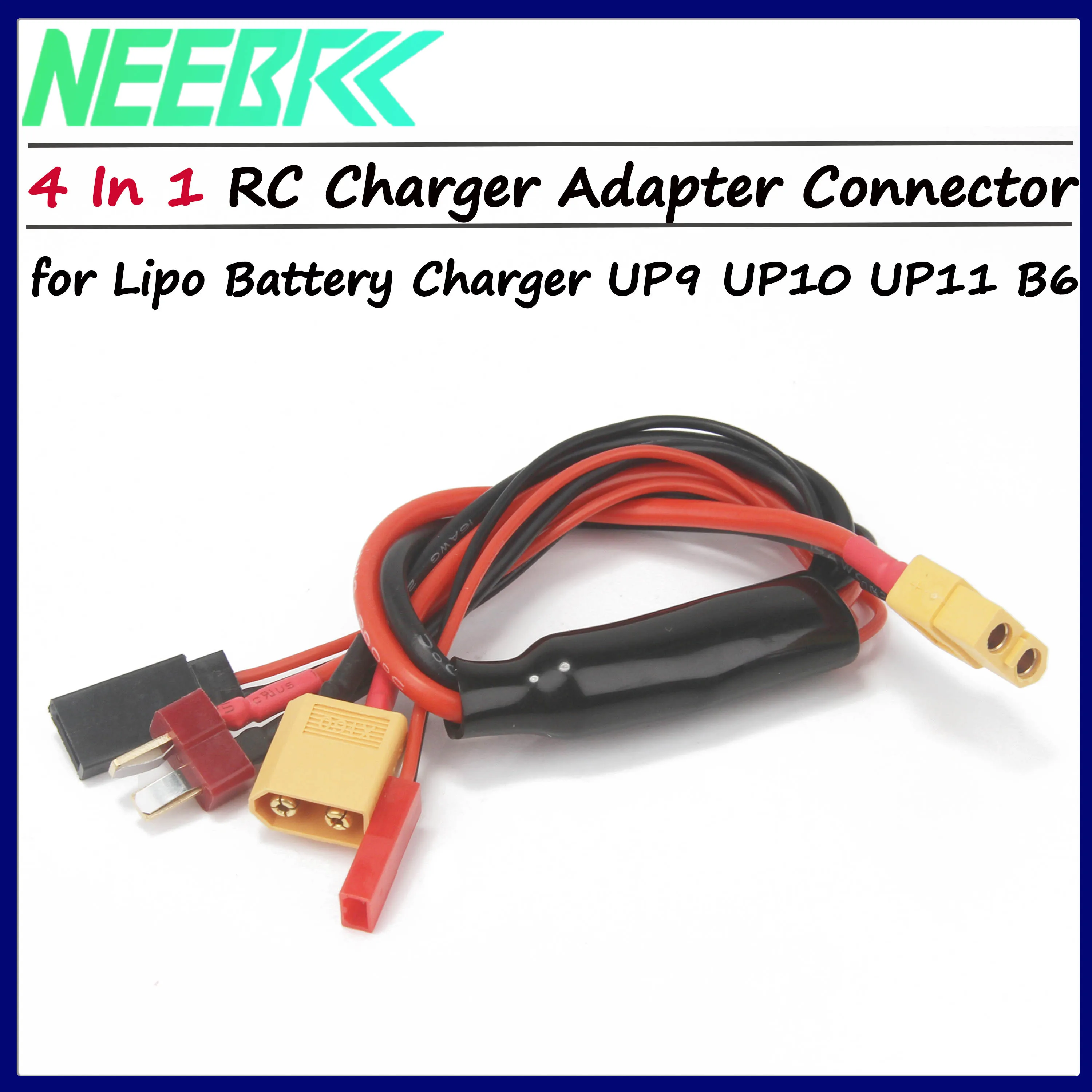 

RC Charger Adapter Connector 4 In 1 Charger XT60 to JST FUTABA XT60 T Plug for RC Car Drone IMAX B6 B6AC UP9 UP11 Battery Cable