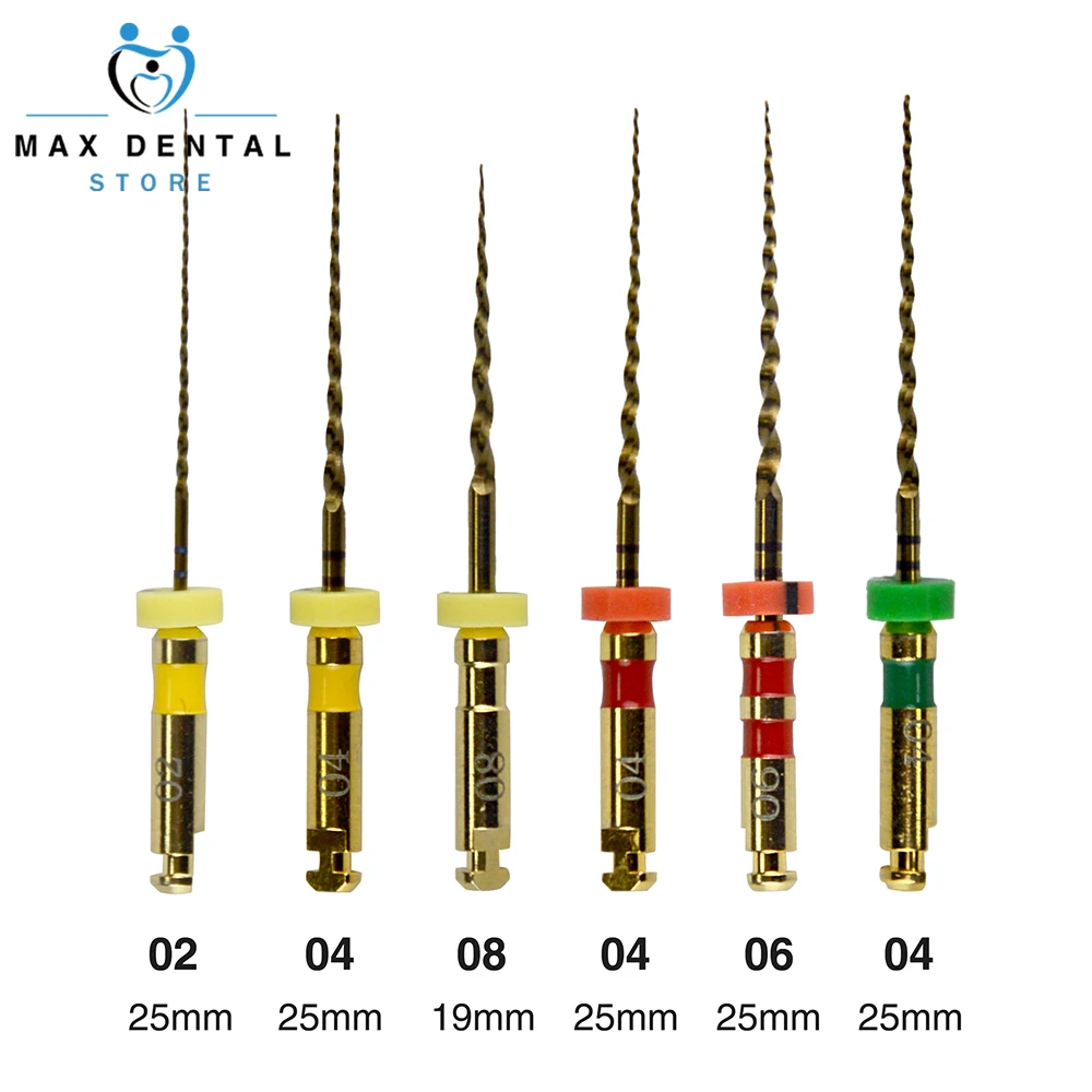 1 Stuks E-FLEX Goud Tandheelkundige Wortelkanaalbestand Warmte-Geactiveerde Roterende Nitinol Tandpulp Vijlen Nikkel Titainium Instrument