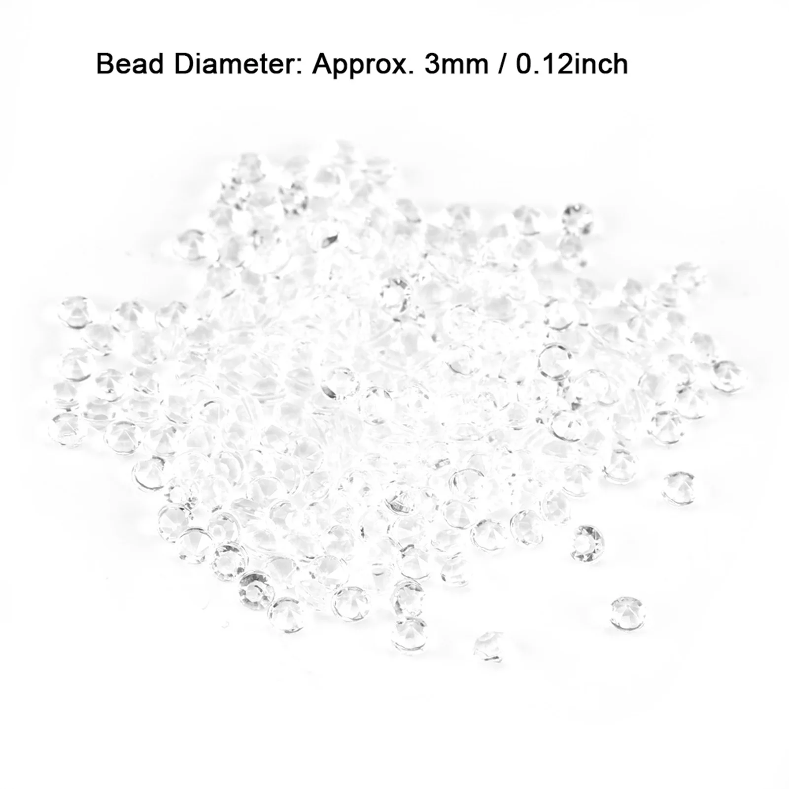 1000Pcs/Bag 3mm Acrylic Beads Vase Filler Wedding Party Decor DIY Accessories Transparent