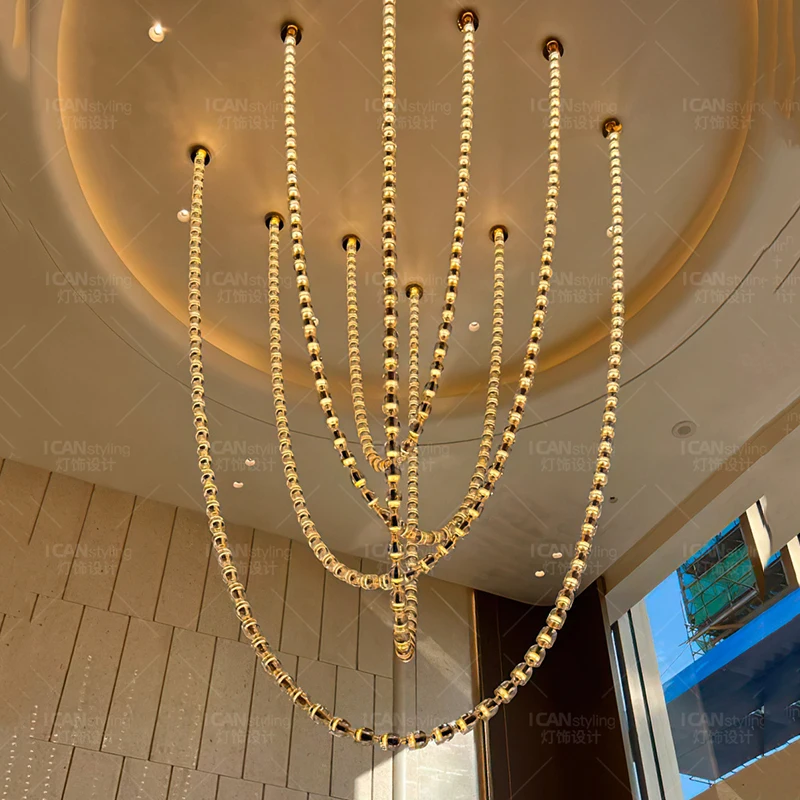 Modern Simple Home Lighting Fixtures, Staircase Chandelier, Living Room Chandelier, Dining Room Indoor Pendant Lamp for Home Dec