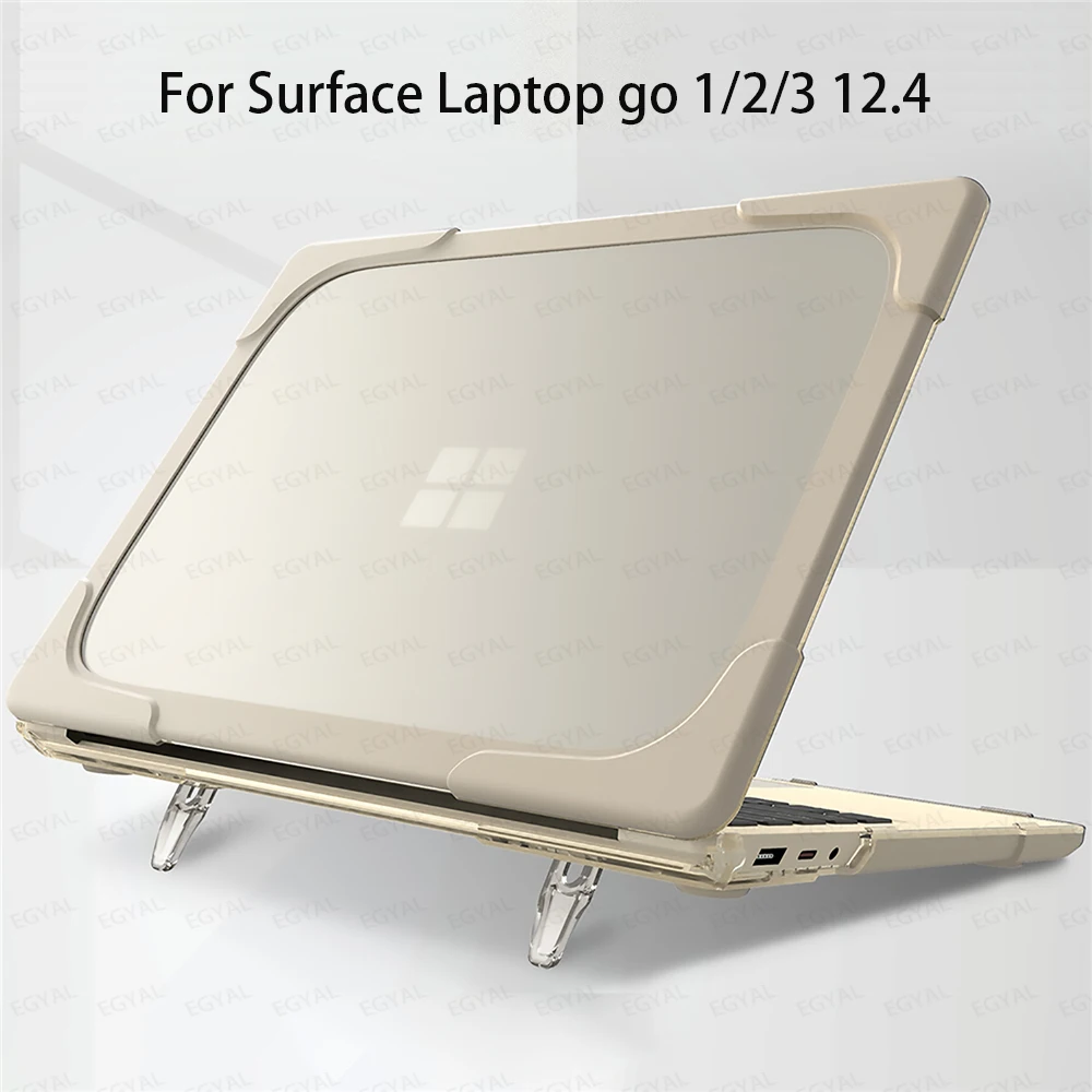

For Surface Laptop Go 3 Case with Support Feet Bottom Case for Microsoft Surface Laptop go 1/2/3 12.4 model 1943 2013 3710 2022