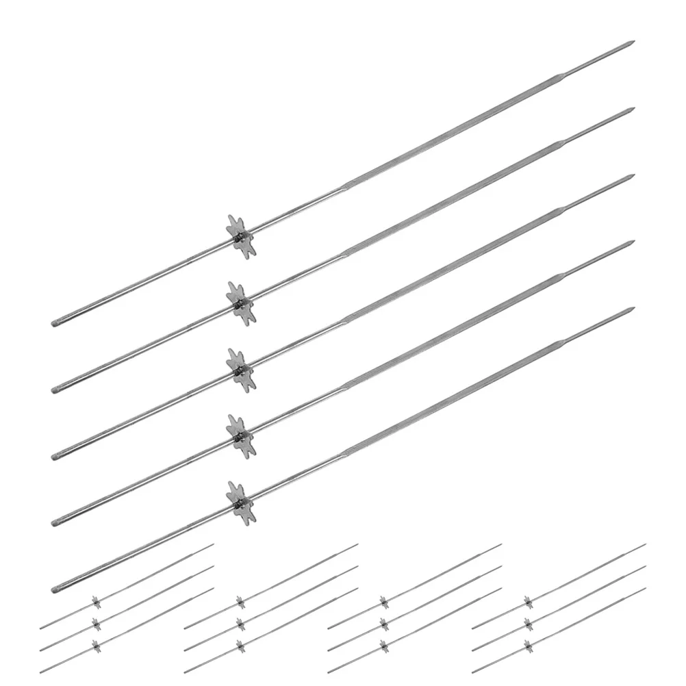 

20Pcs Gear Mechanism Stainless Steel Barbecue Skewers Auto Rotating Flat Metal Kabob Sticks for Outdoor Grilling Meat Chicken