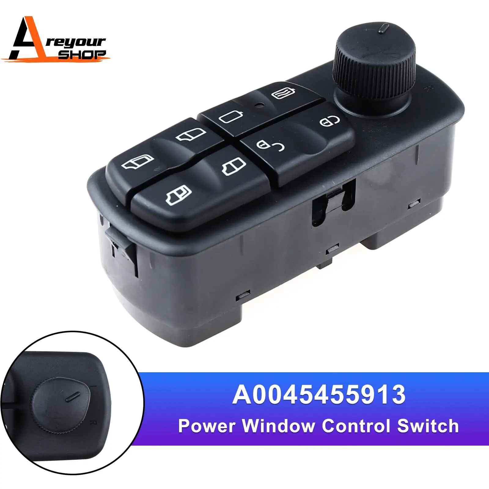 

Power Window Control Switch A0045455913 for Mercedes-Benz Atego Truck 1998-2013