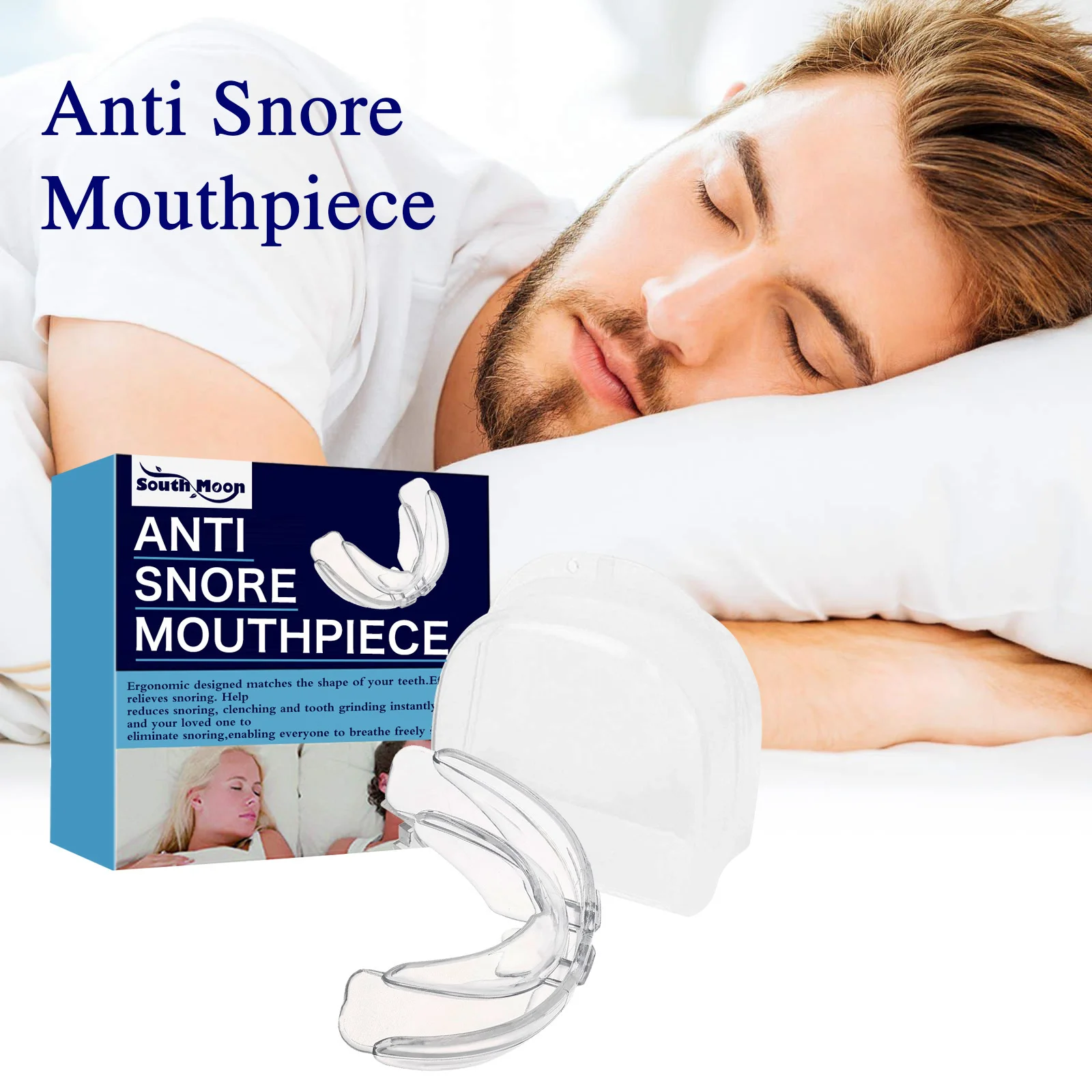 Teeth Bruxism Mouth Guard Anti Snoring Improve Sleeping Apnea Better Breath Prevent Snoring Sleep Aid Stops Snoring Mouth Guard