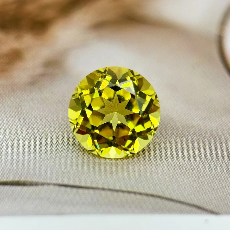 

Top Lab Sapphire Yellow Color Round Shape Synthetic Gemstone for Diy Jewelry Making Materials Selectable AGL Certificate