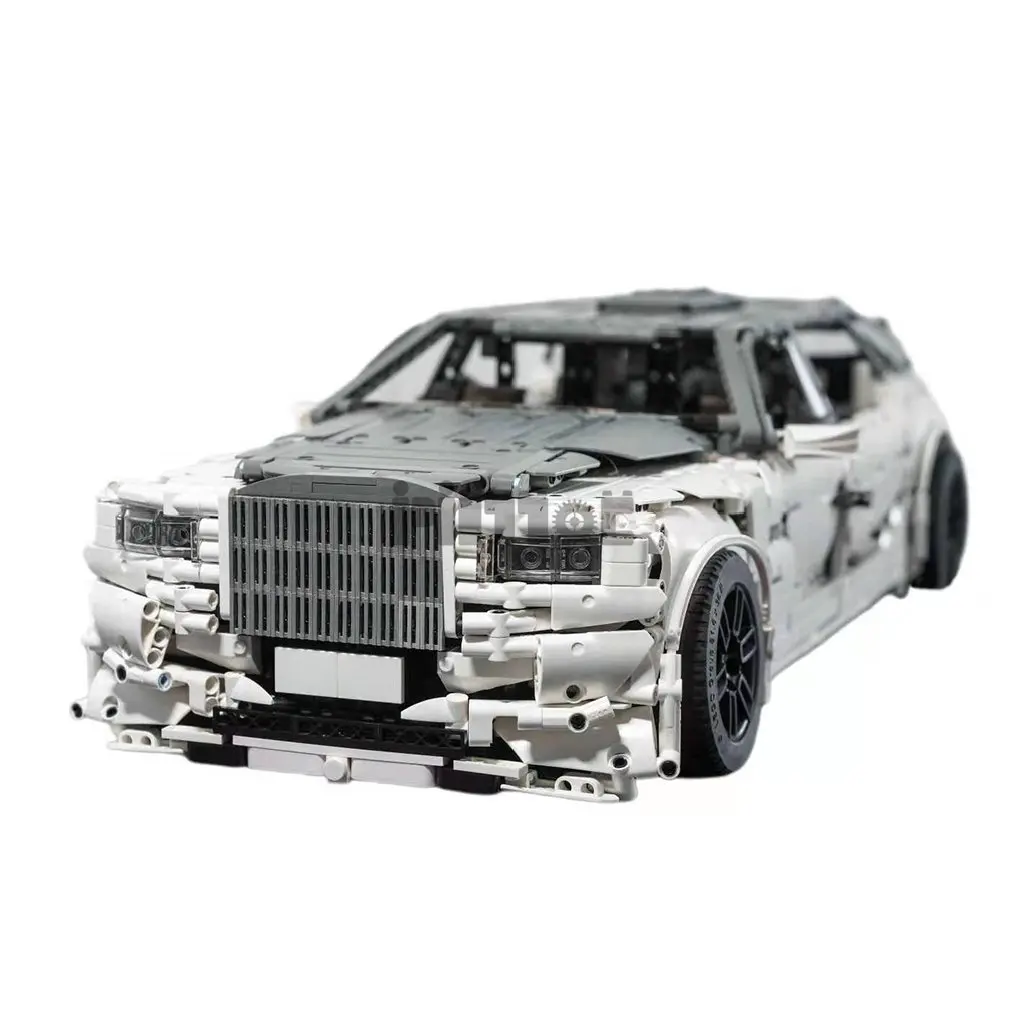 Carro Real Leather Interior Building Block, Desenho eletrônico Splicing, Tecnologia Blocos, luxo, 4033Pcs, Moc-74084, fantasma VIII, EWB