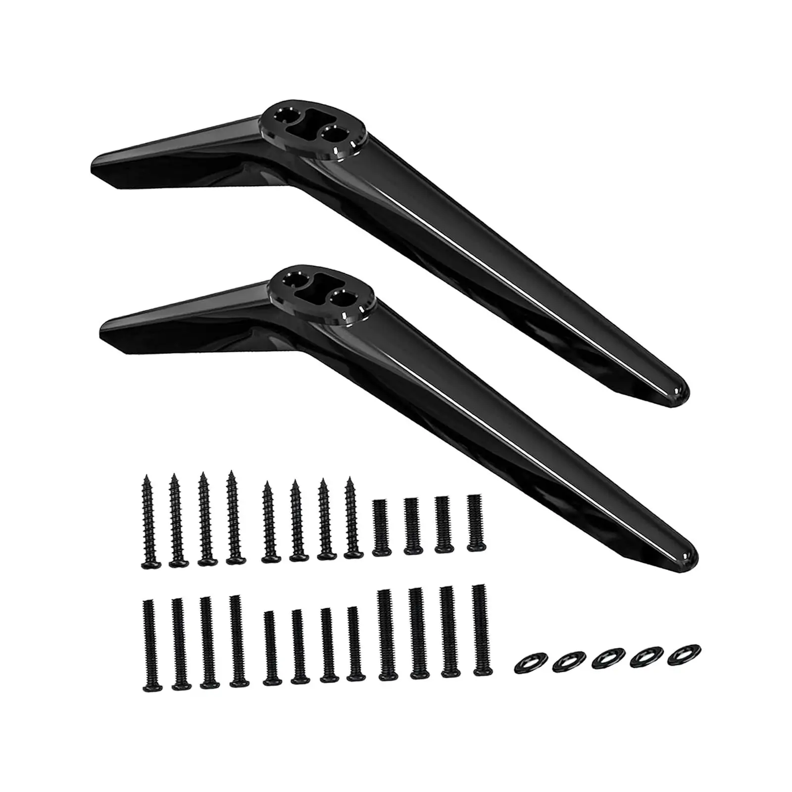 0.45-0.94인치 구멍 간격 액세서리용 간단한 조립 TV 베이스 스탠드 2개