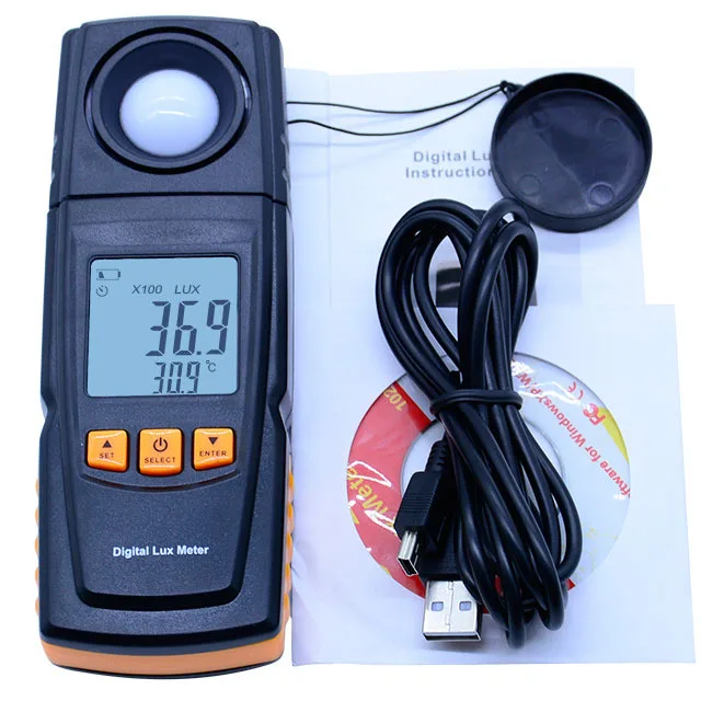Benetech GM1020 LCD Display Handheld Digital Lux Light Meter Photometer up to 200,000 Lux view 6