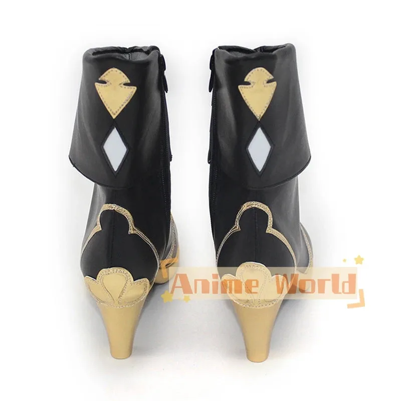 Honkai: 스타 레일 Xueyi 코스프레 신발 PU 가죽 신발 할로윈 카니발 부츠 맞춤 제작