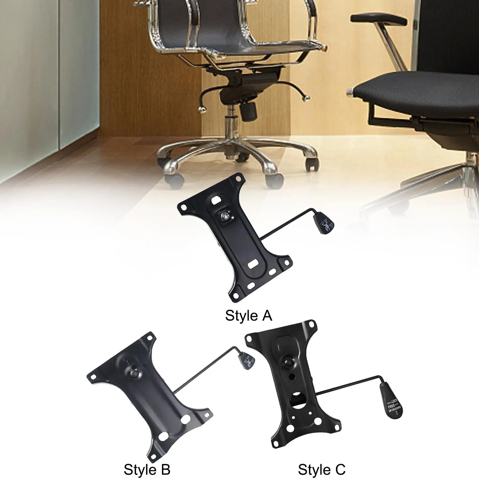 Chair Tilt & Lock Lever Base Plate Executive Chair Base Easy Installation Heavy Duty Height Controller for Household