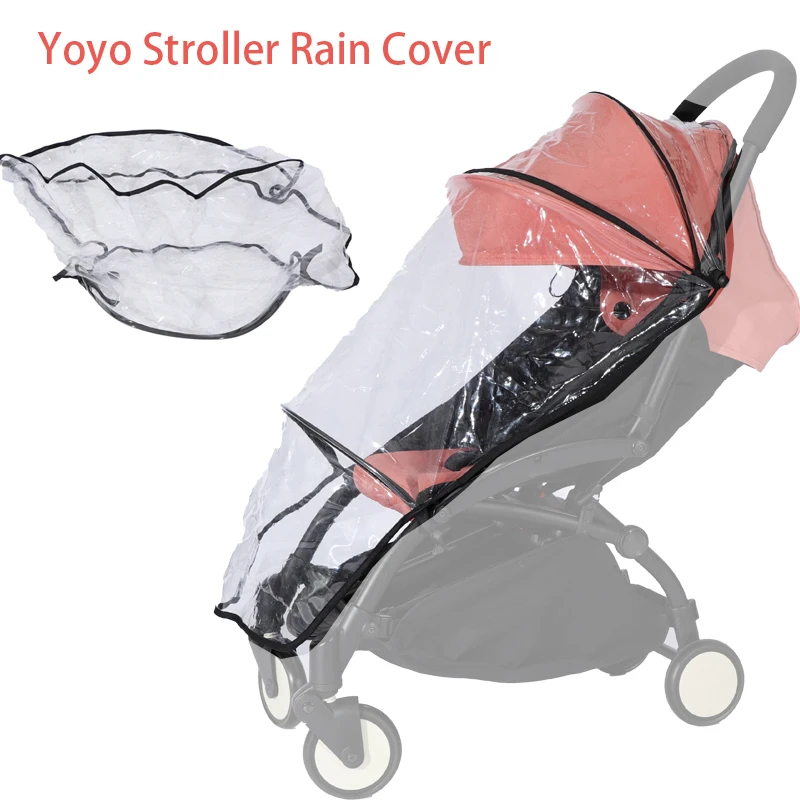 Stroller Rain Cover Waterproof Raincoat Fit for Yoyo/Yoya/Yoyo2/Yoyo3 EVA Material 6+ Rain Protection Yoyo Stroller Accessories