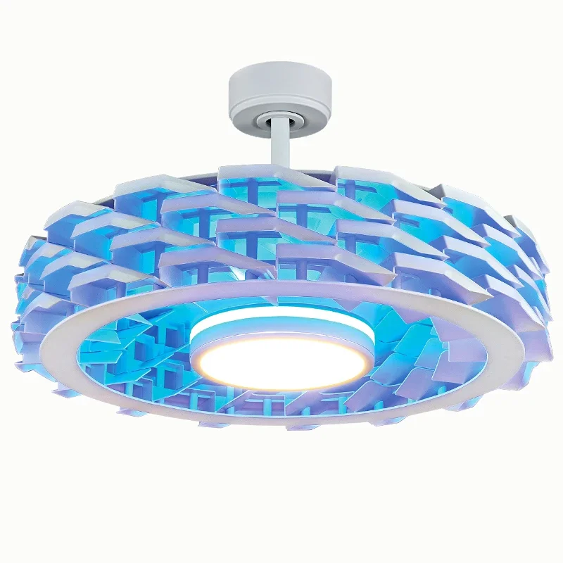 

New design patented product modern decorative fan light DC motor bladeless ceiling with LED